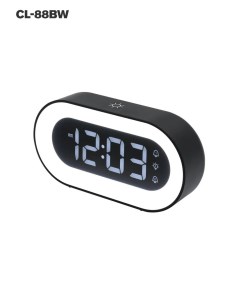 Часы электронные CL 88BW ARTSTYLE черные со встр аккум ночником и будильником Art style