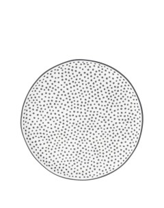 Десертная тарелка White Dots Нeart Black Размер 19 см Bastion collections
