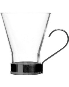 Чашка кофейная с металлическим подстаканником 110 мл Ypsilon Rocco 3130597 Bormioli