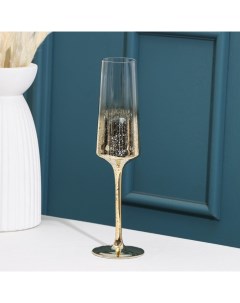 Бокал для шампанского Мерцание 190 мл цвет золотой Magistro