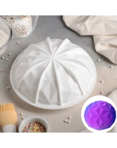 Форма для муссовых десертов и выпечки Кристалл 19x9 8 см цвет белый Доляна
