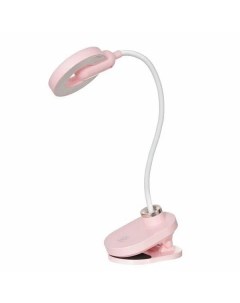 Настольная лампа на прищепке Блум LED 3Вт АКБ USB розовый Risalux