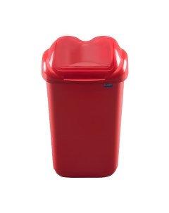 Ведро для мусора 15 л Fala красное с плавающей крышкой Plafor