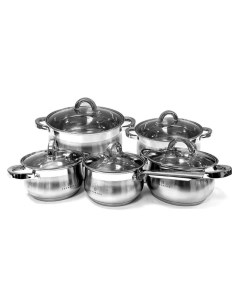 Набор посуды для приготовления EB 3719 10 предметов нержавеющая сталь Edenberg