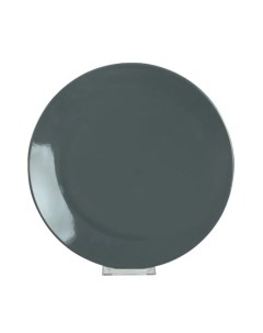 Тарелка для вторых блюд Alfa Grey 25 см серая Keramika