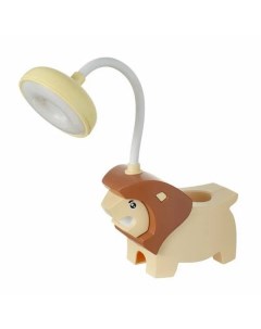 Настольная лампа Львёнок LED USB АКБ желто шоколадный Risalux