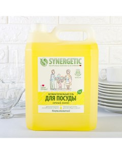 Средство для мытья посуды Лимон с антибактериальным эффектом 5 л Synergetic