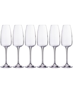 Набор бокалов для шампанского CRYSTALIYE ALIZEE ANSER 290 мл 6 шт Высота 25 см Lefard