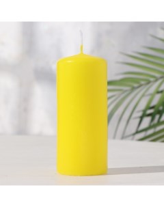 Свеча цилиндр 5х11 5 см 25 ч 175 г желтая Омский свечной