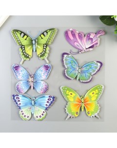 3D Наклейки Радужные бабочки 30х30 см Room decor