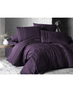 Постельное белье Stripe style цвет фиолетовый 2 сп евро Karven