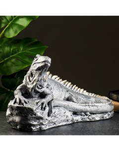 Фигура Игуана серебро 22х46х29см Хорошие сувениры