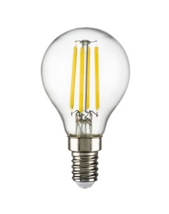 Лампа светодиодная филаментная E14 6W 2800K шар прозрачный 933802 Lightstar