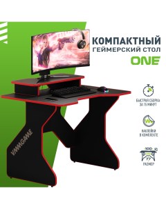 Игровой компьютерный стол One dark 100 red tl 1 bkrd Vmmgame