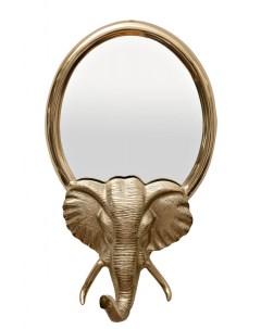 94PR 21778 Зеркало декоративное Голова слона цвет золото 36 60см Garda decor
