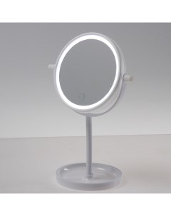 Зеркало KZ 04 подсветка настольное 19 5x13x29 5 см 4хААА сенсорная кнопка Luazon