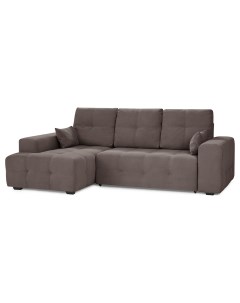 Угловой диван кровать Питсбург с левым углом 264х166х98 см серо коричневый Trends