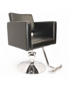 Парикмахерское кресло Кубик с подставкой под ноги черный Мебель бьюти