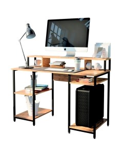 Компьютерный стол с подставкой Chicago PS120 55 73 120x55x73 см Чёрный Woodsteel