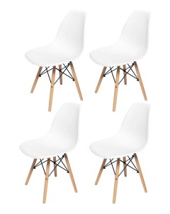 Комплект стульев для кухни из 4 шт ЦМ SC 001 белый пластиковый La room