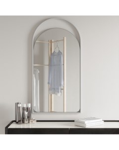 Зеркало настенное ARKELO White 102x52 см GGM 04 3 дизайнерское в белой раме Genglass