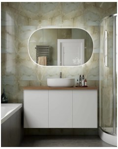 Зеркало Bari 110 с подсветкой белое Art&max