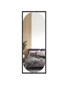 Зеркало настенное KVADEN M Black 139x54 см в черной металлической раме Genglass