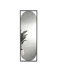 Зеркало настенное KVADEN L Black 180x60 см в черной металлической раме Genglass
