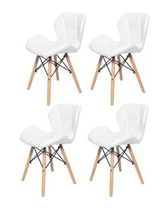 Комплект стульев 4 шт SC 026 черный белый La room