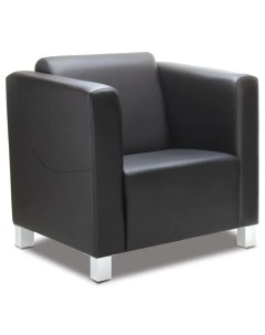 Кресло мягкое Милано 810х840х770 мм c подлокотниками экокожа черное Ramart design