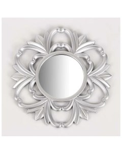 Зеркало настенное Цветочки d зеркальной поверхности 11 см цвет серебристый Queen fair