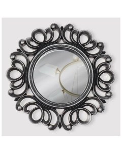 Зеркало настенное Завитки d зеркальной поверхности 12 5 см цвет состаренное серебро Queen fair