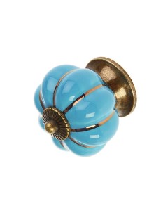 Ручка кнопка Ceramics 001 керамическая синяя Nobrand