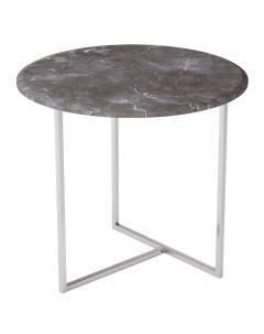 Журнальный стол Альбано серый мрамор хром Мебелик