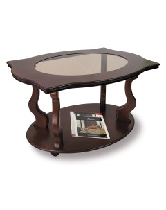 Журнальный столик Берже 3С 1861 94х60х56 см тёмно коричневый Мебелик