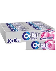 Жевательная резинка White Bubblemint 13 6 гр 30 шт Баблминт Orbit