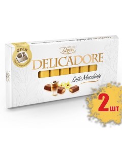 Шоколад молочный с начинкой со вкусом латте макиато 2 шт по 200 г Delicadore