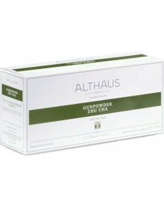 Чай зелёный пакетированный Althaus Gunpowder Zhu Cha 15х4 г Nobrand