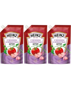 Кетчуп С чесноком и пряностями 3 упаковки по 320 г Heinz