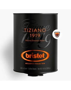 Кофе в зёрнах Tiziano 1919 в банке 2 кг Bristot
