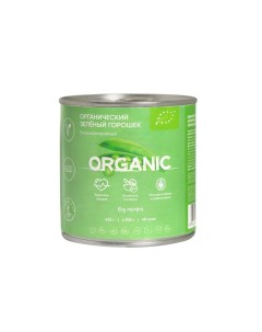 Горошек зеленый ЭРАУНД без сахара низкокалорийный 425 гр Органик эраунд