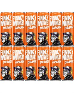 Газированный напиток Оранжевый 0 33 л 12 штук Funky monkey