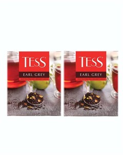Чай Earl Grey черный с цедрой лимона 100 пакетиков 2 уп Tess