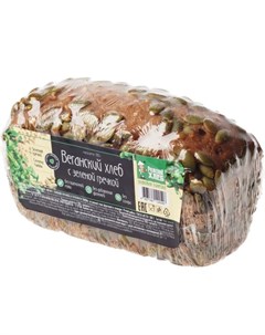 Хлеб Веган с зеленой гречкой и семенами льна ржаной 300 г Рижский хлеб