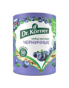 Хлебцы хрустящие Dr Korner Злаковый коктейль черничный 100 г 4 шт Dr.korner