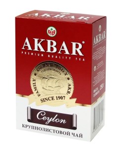 Чай Акбар черный крупнолистовой Ceylon 250 г Akbar