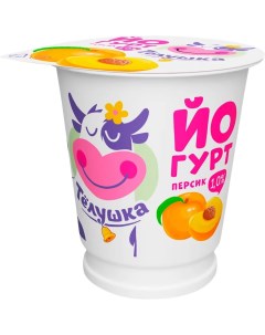 Йогурт со вкусом персика 1 300 г Телушка