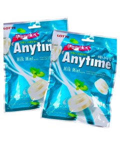 Леденцы AnyTime Энитайм Молочная Мята без сахара 74 г Lotte