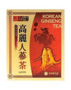 Чай с корнем красного корейского женьшеня Ginseng Tea пакетики 50 шт Korean one