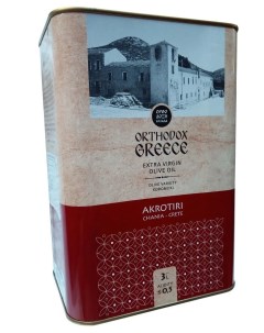 Оливковое масло Extra Virgin Православная Греция жест банка 3 л Akrotiri